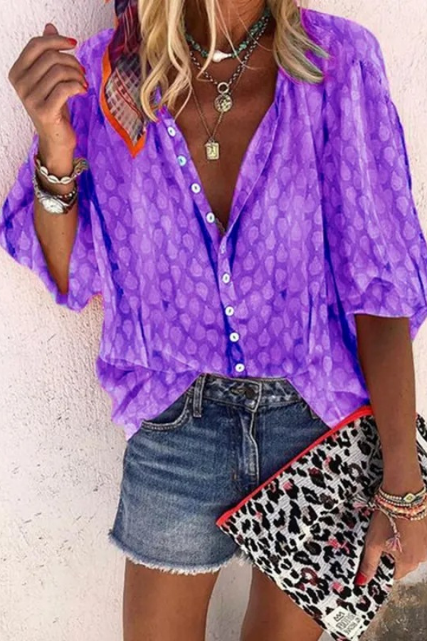 Chic Airy Button Blouse