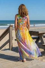 Open Air Maxi Dress in Multicolor Print