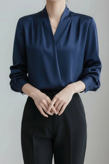 Refined Everyday Wrap Blouse