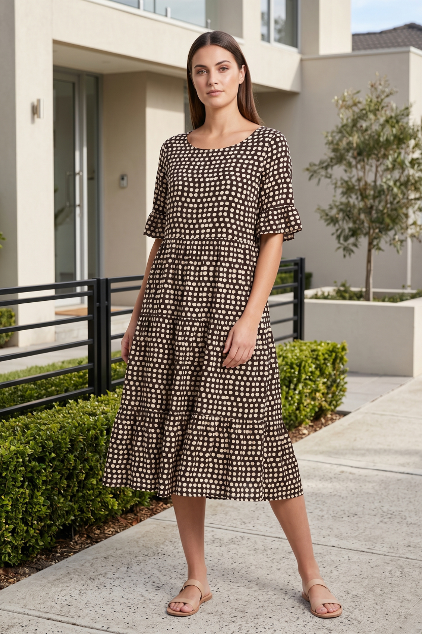 Relaxed Floral Midi Dress