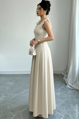 Romantic Pleated Square Neck Midi Dresses