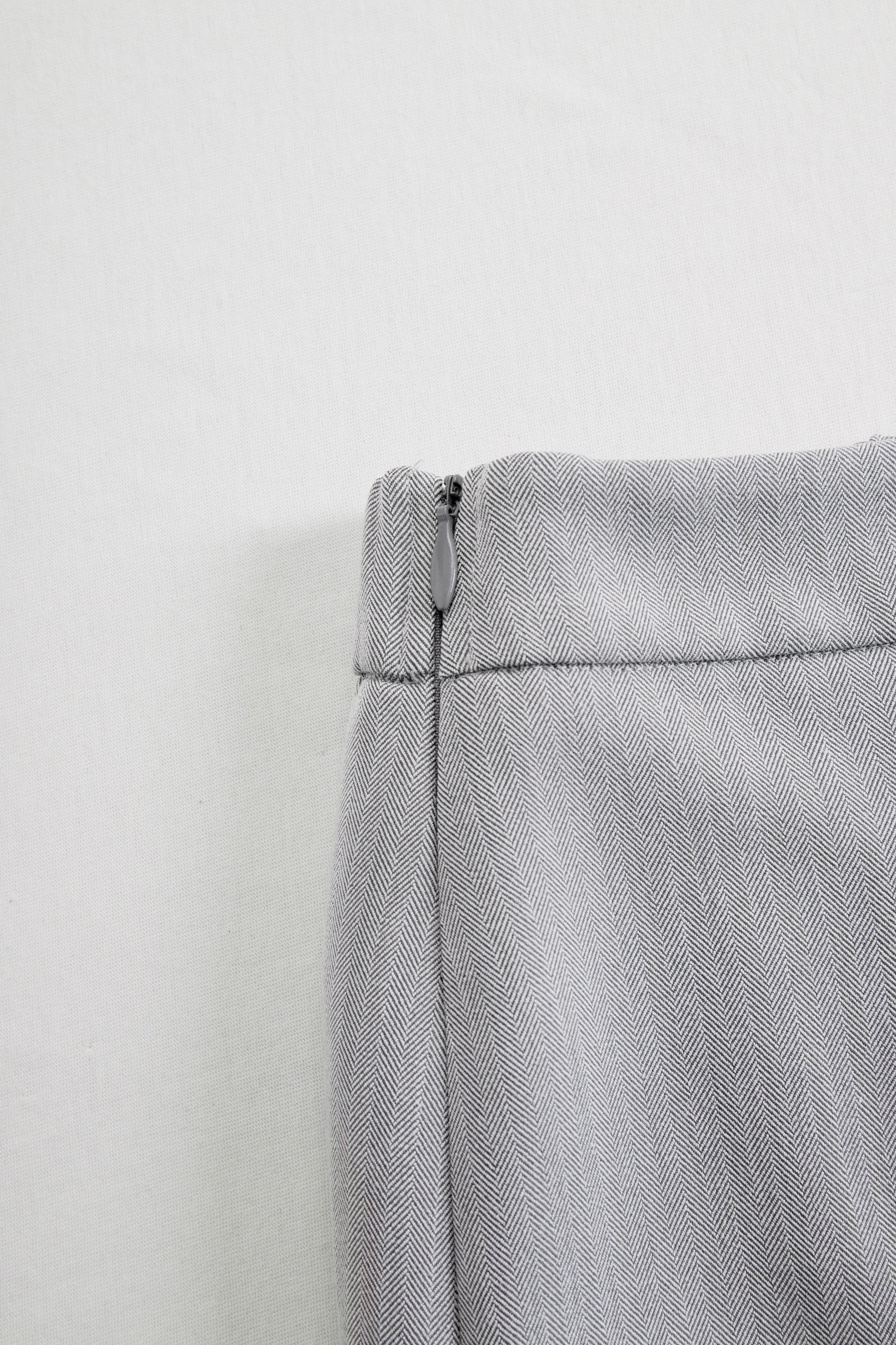 Elegant Herringbone Blazer & Pencil Skirt Set