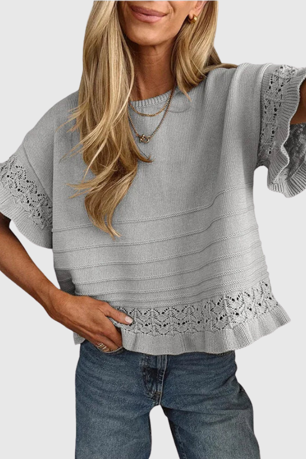 Ruffle Sleeve Detailed Top