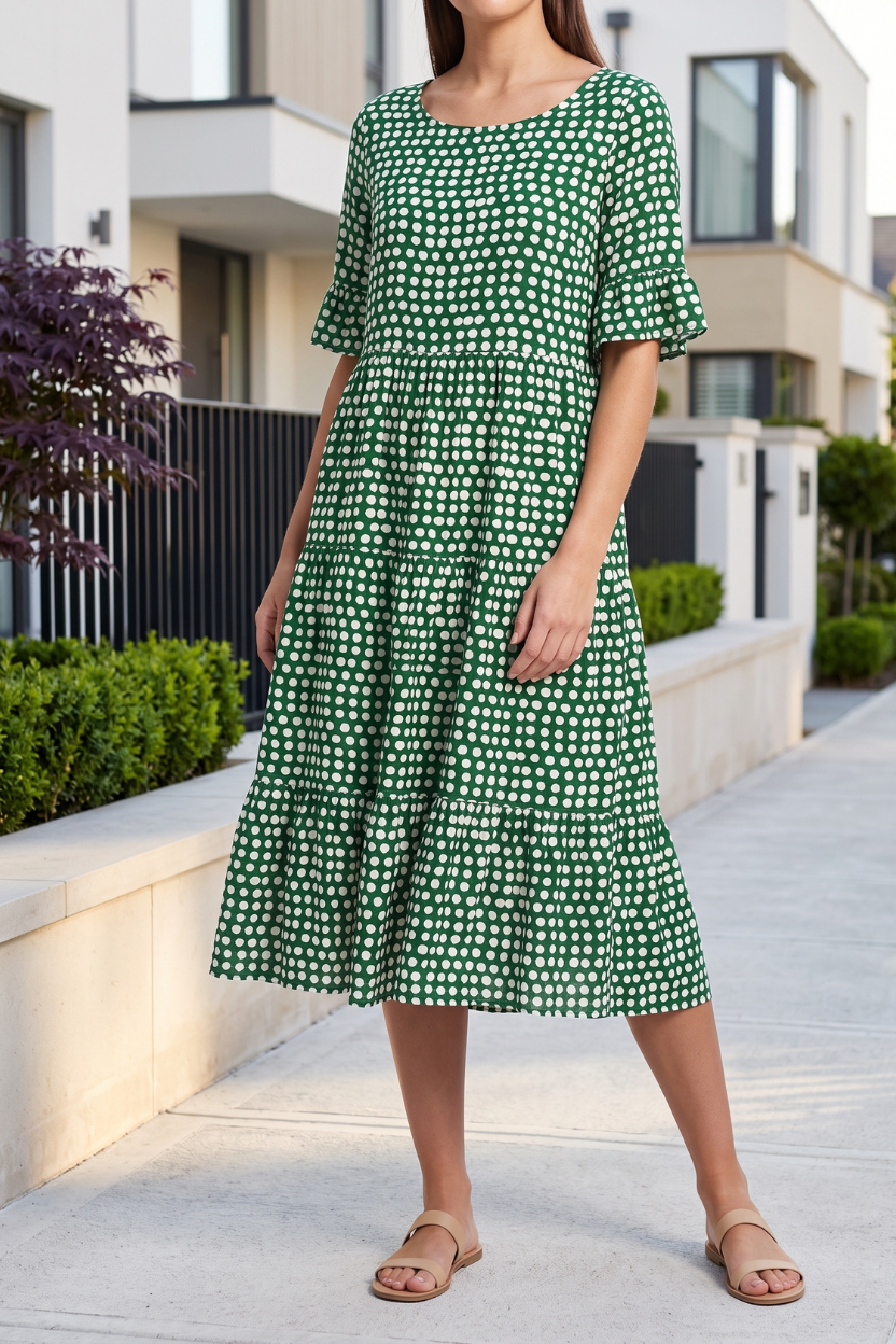 Relaxed Floral Midi Dress