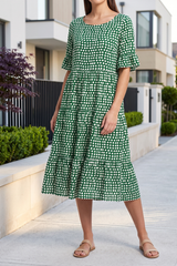 Relaxed Floral Midi Dress