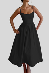 Feminine Pleated Midi Dresses Elegant