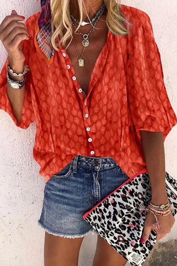 Chic Airy Button Blouse