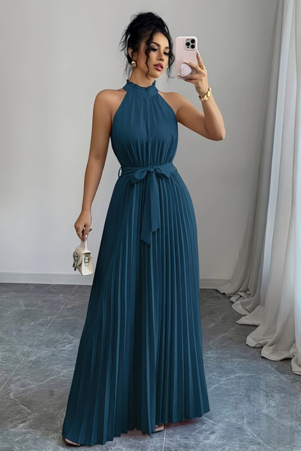 Graceful Pleated Midi Dresses Feminine