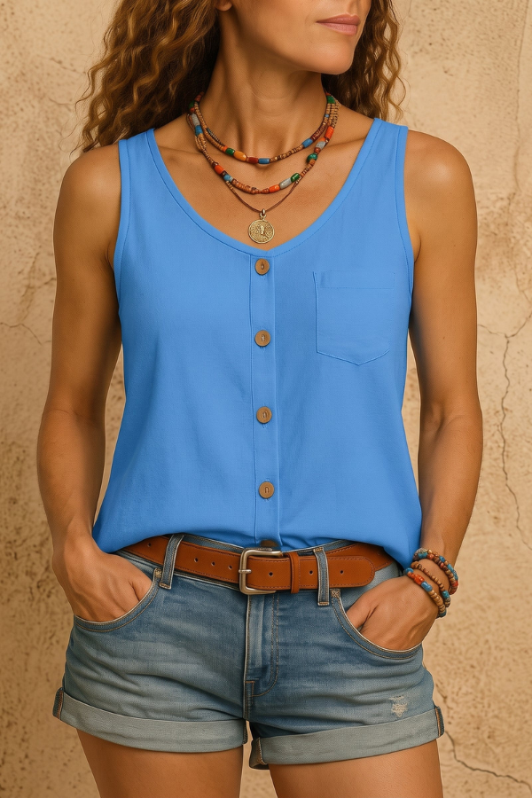 Lightweight V Neck Summer Top
