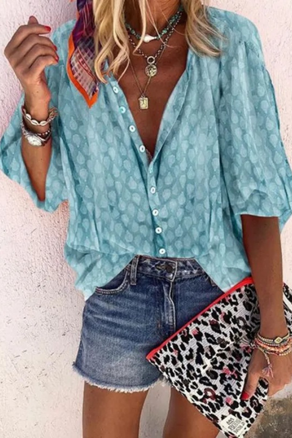 Chic Airy Button Blouse