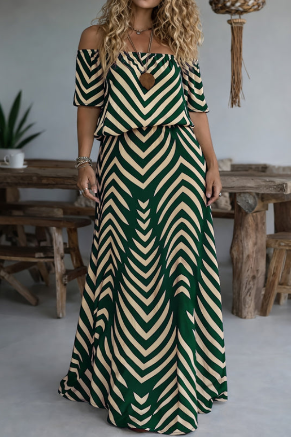 Bohemian Halter Neck Keyhole Maxi Dresses