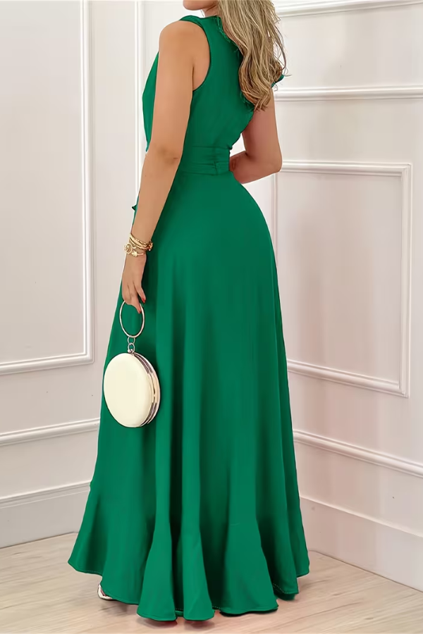 Royal Maxi Dress V Neck