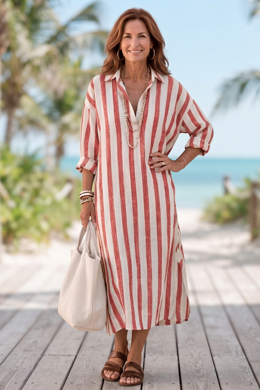 Striped Boho Maxi Dress