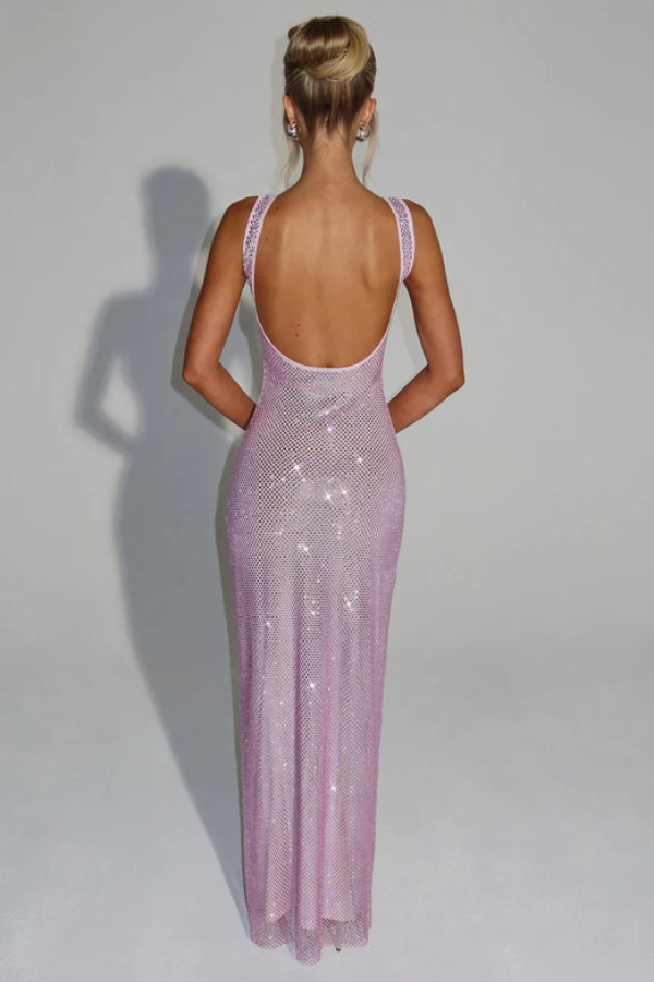 Elegant Embellished Evening Maxi Gown