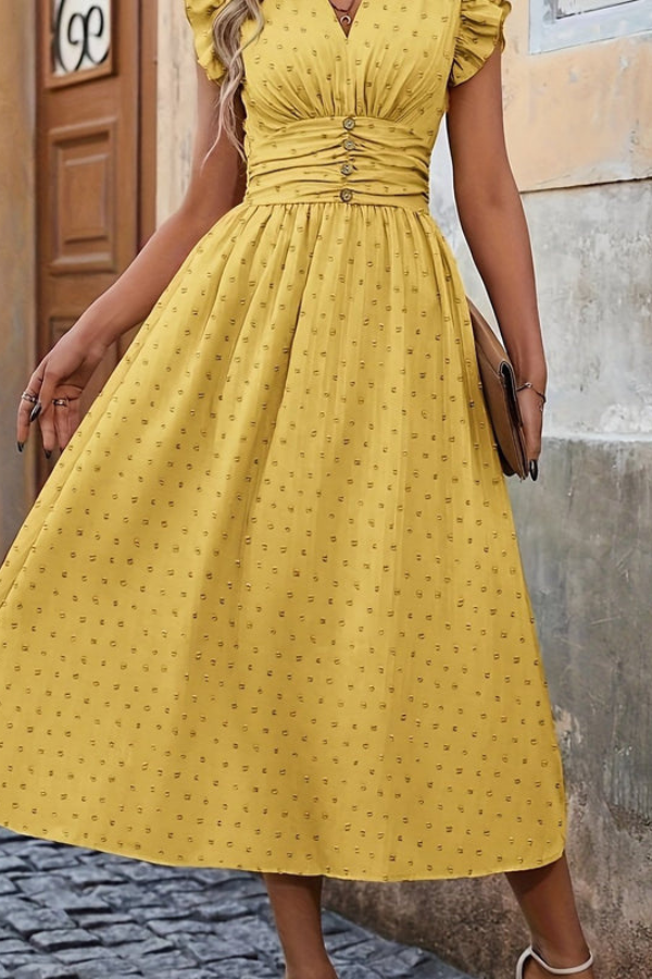 Bohemian Pleated Midi Dresses Chic