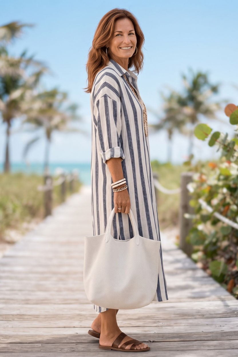 Striped Boho Maxi Dress
