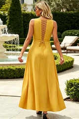 Twist Front Split Maxi Dress