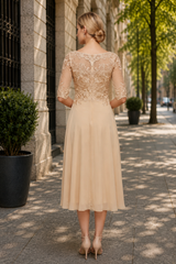High Waist Flared Midi Dress