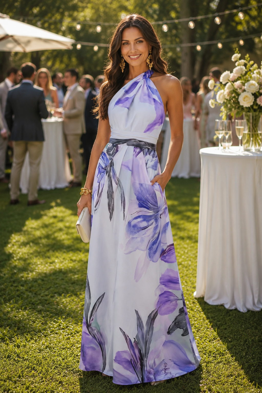 Chic Long Dress with Graceful Flowing Movement