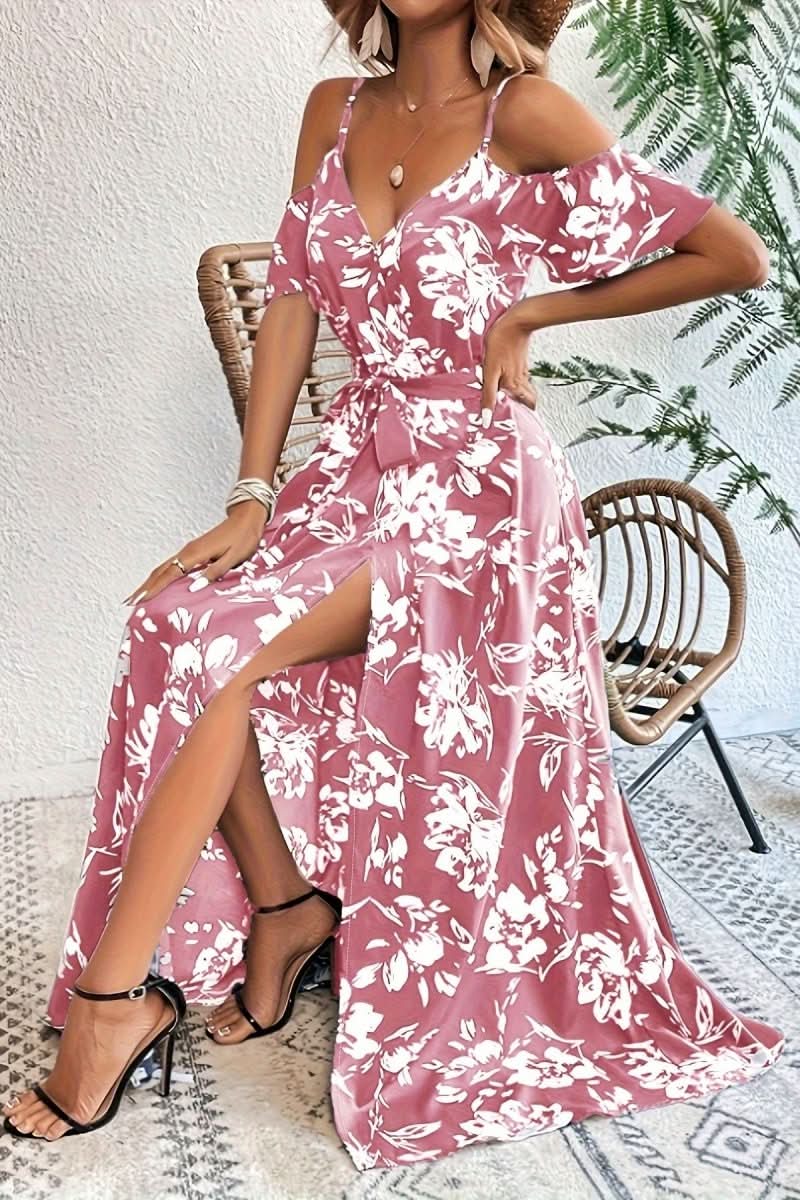 Romantic Maxi Dress Cold Shoulder