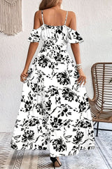 Romantic Maxi Dress Cold Shoulder