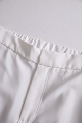 Elegant White High-Waisted Trousers