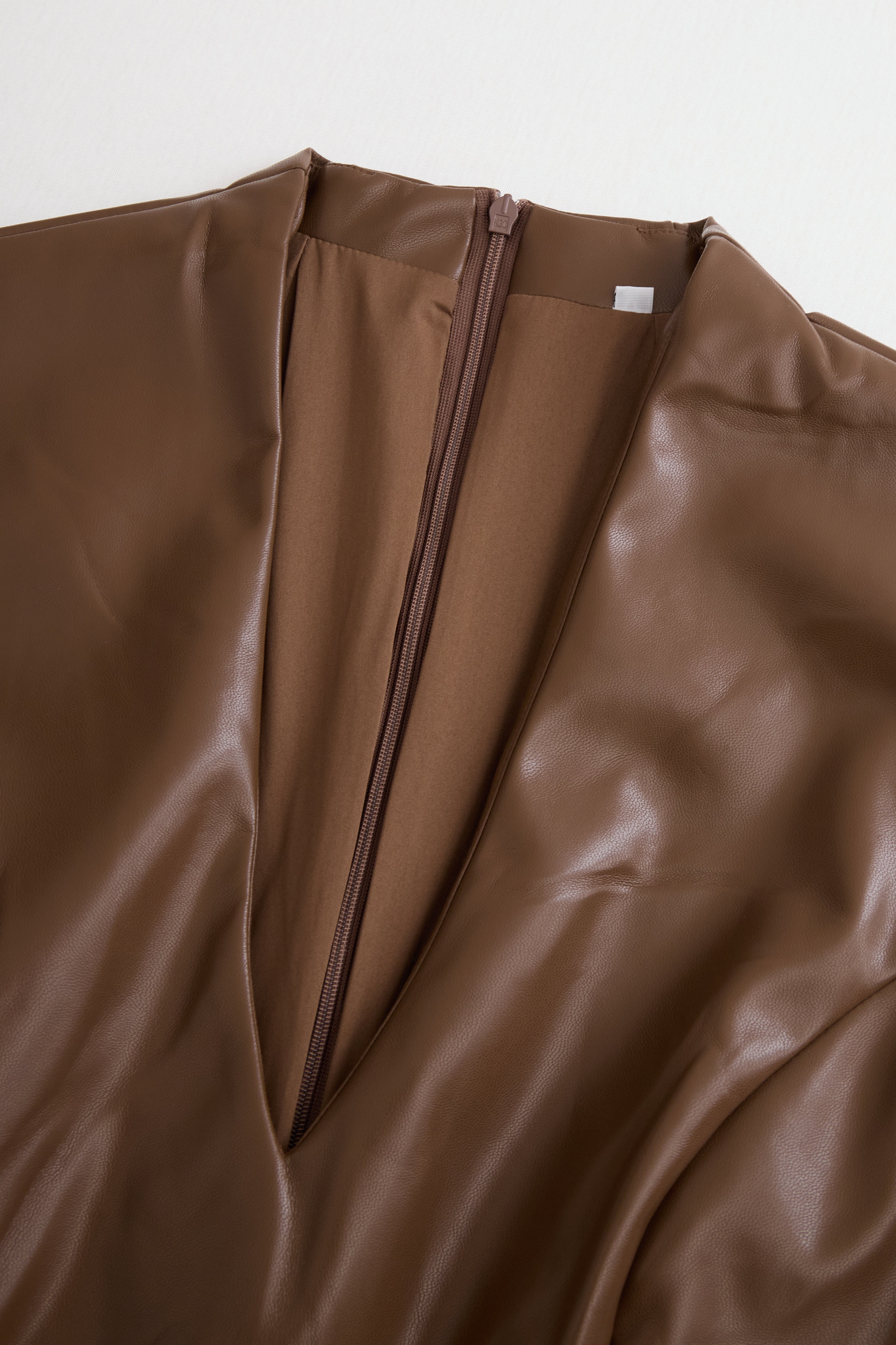 Sophisticated Black Faux Leather Bodycon Dress