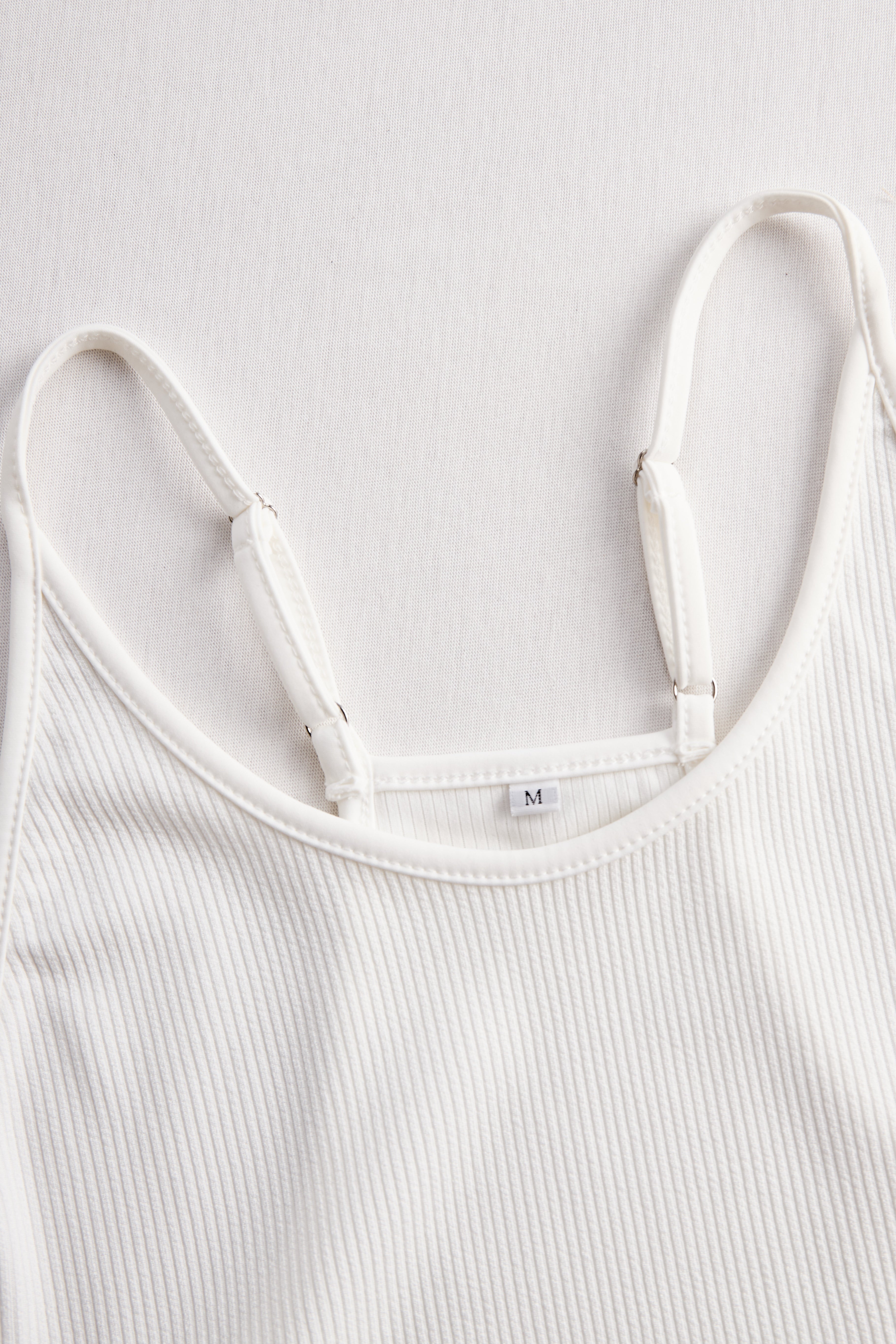 White Ribbed Skater Mini Dress