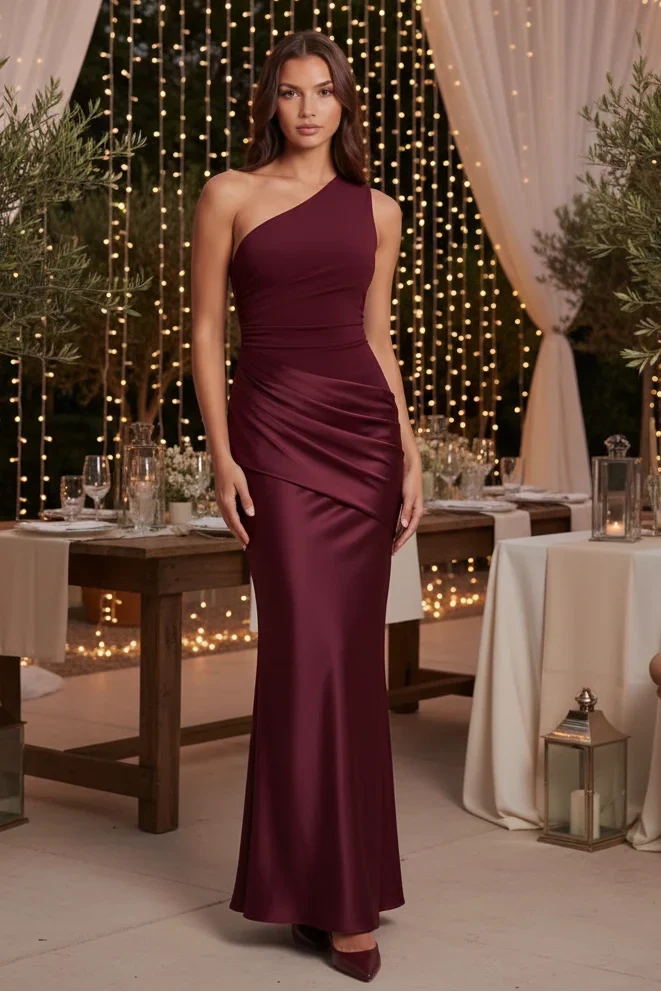 One-Shoulder Maxi Dress