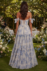 Blue Floral Maxi Dress
