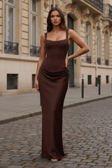 Flowing Square Neck Maxi Dress