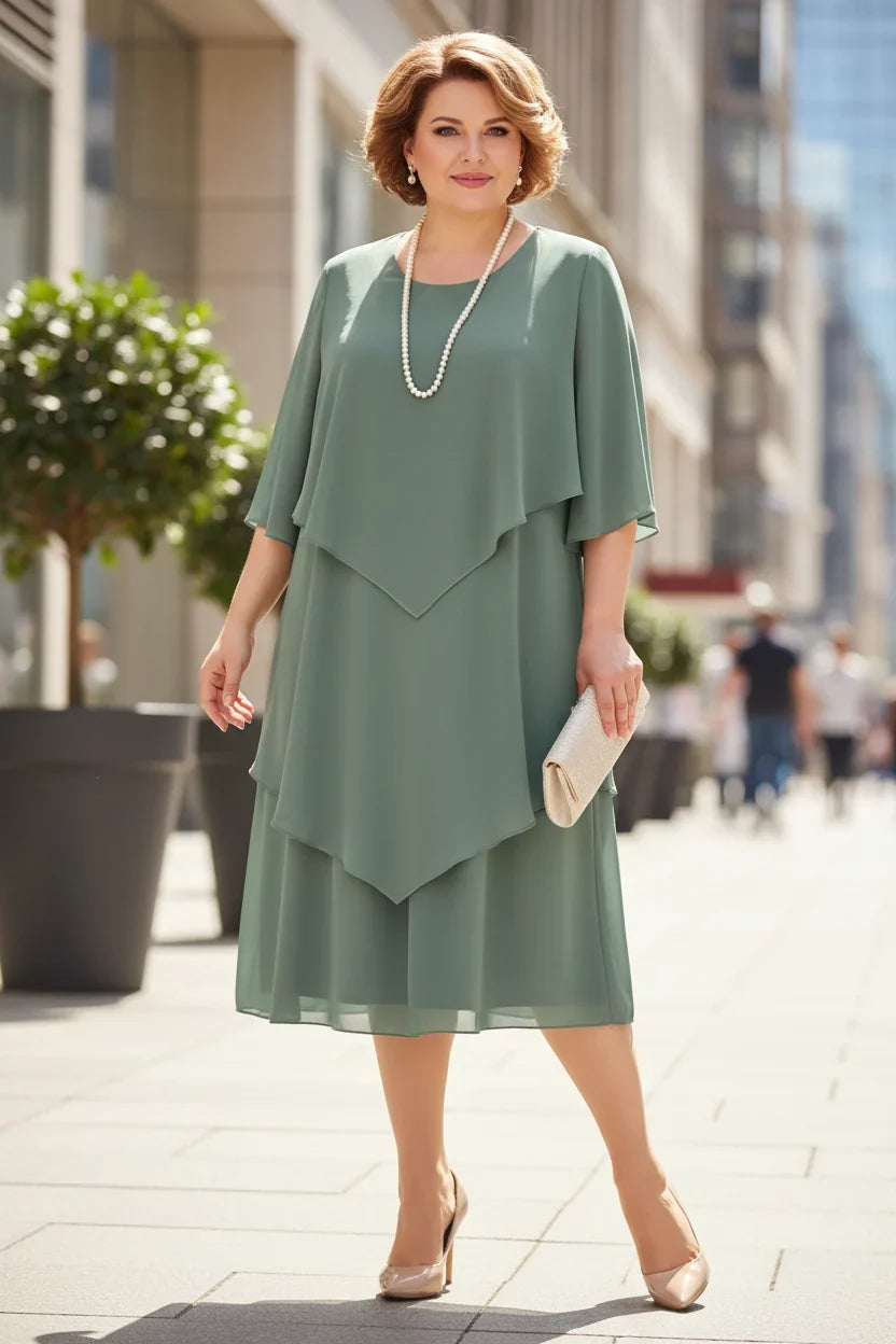Flowing Midi Cocktail Dress