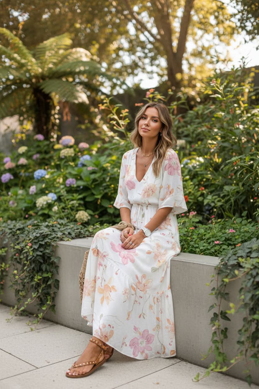 Bohemian Print Maxi Dress