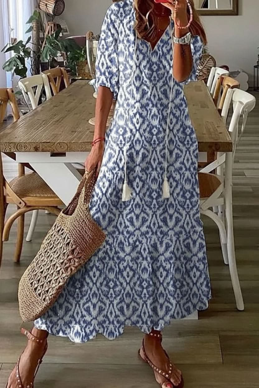 Bohemian Print Maxi Dress