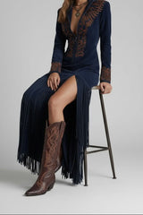 Luxe Fringe Maxi Dress