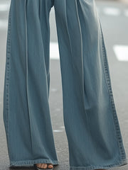 Vintage Wide-Leg Denim Trousers