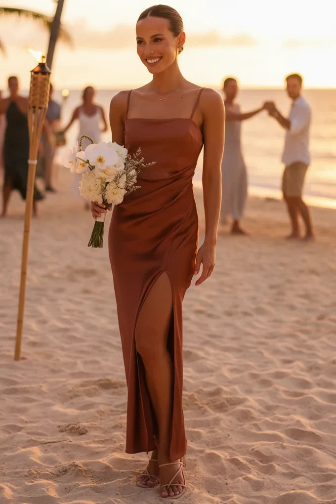 Slip Dress With Side Split