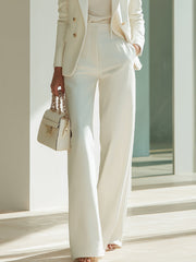 Double-Breasted Tailored Suit Set