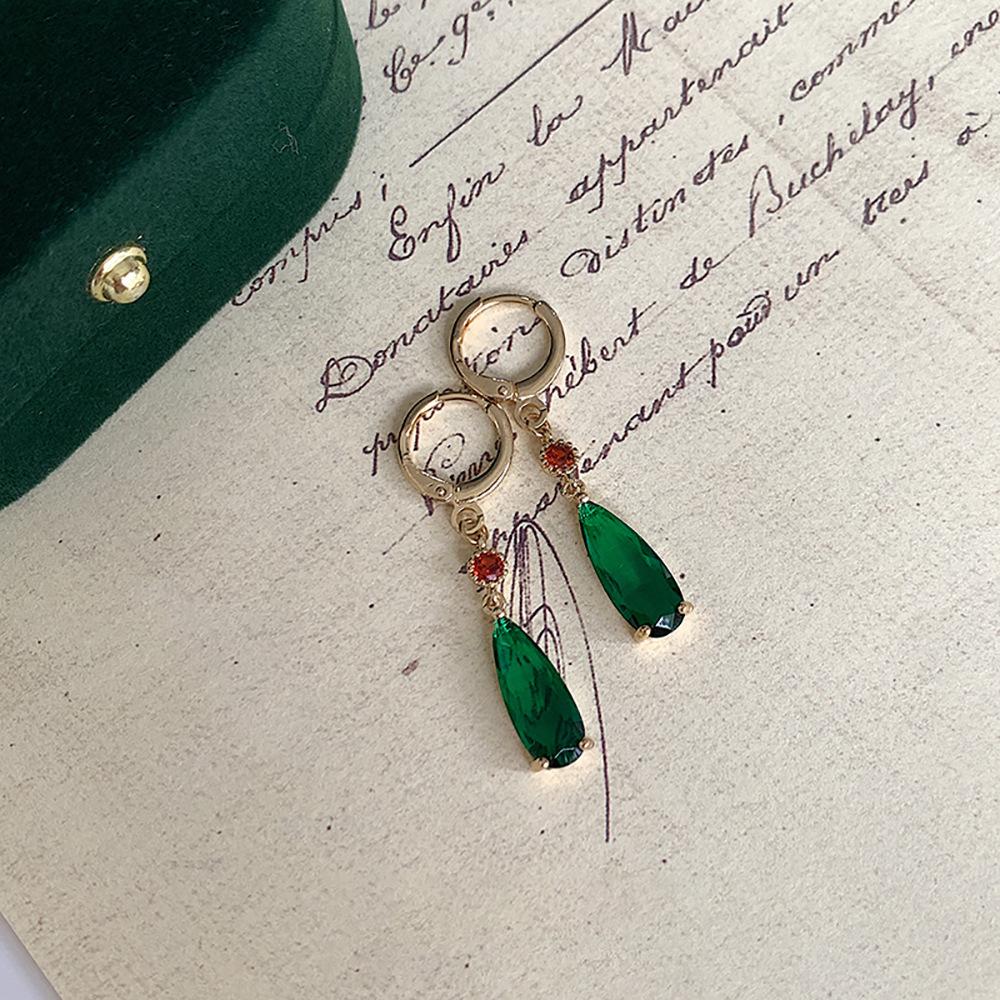 Green Crystal Earrings