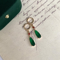 Green Crystal Earrings