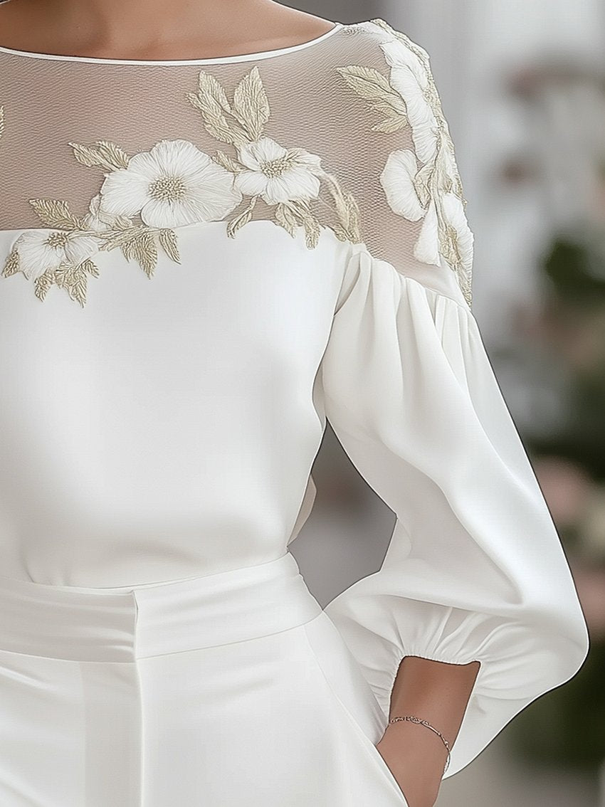 24-Hour-Shipping Stylish Shirt With Mesh Embroidery