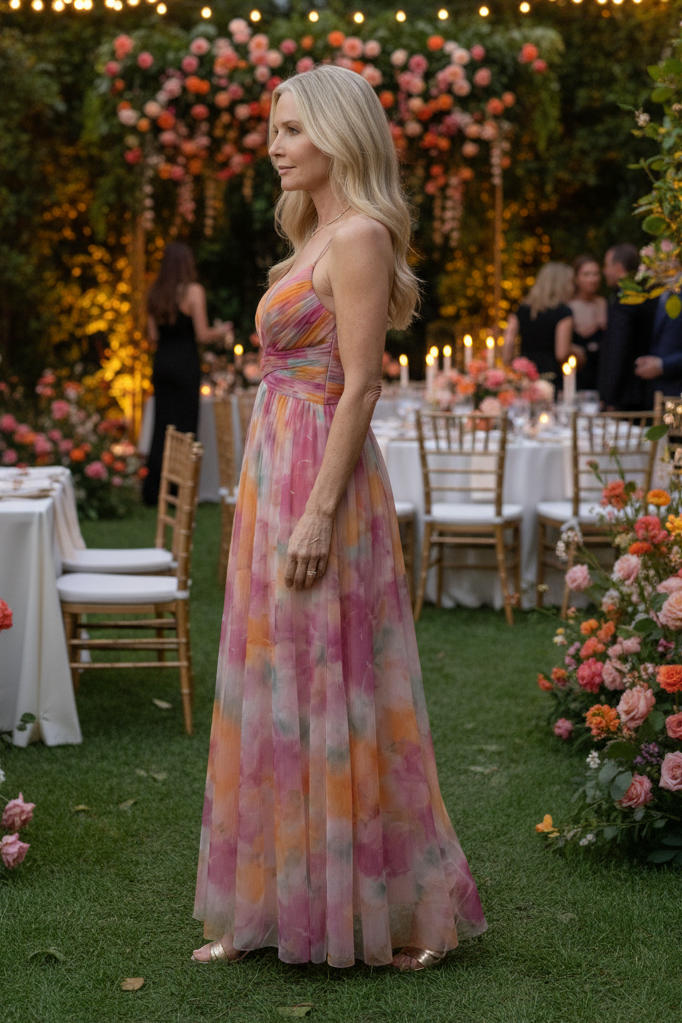 V-Neck A-Line Maxi Dress for Formal Evenings